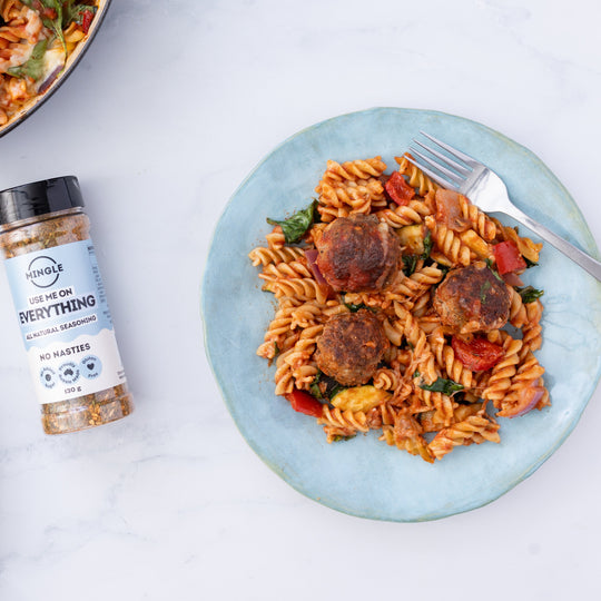 Beef Meatballs with Pasta Bake
