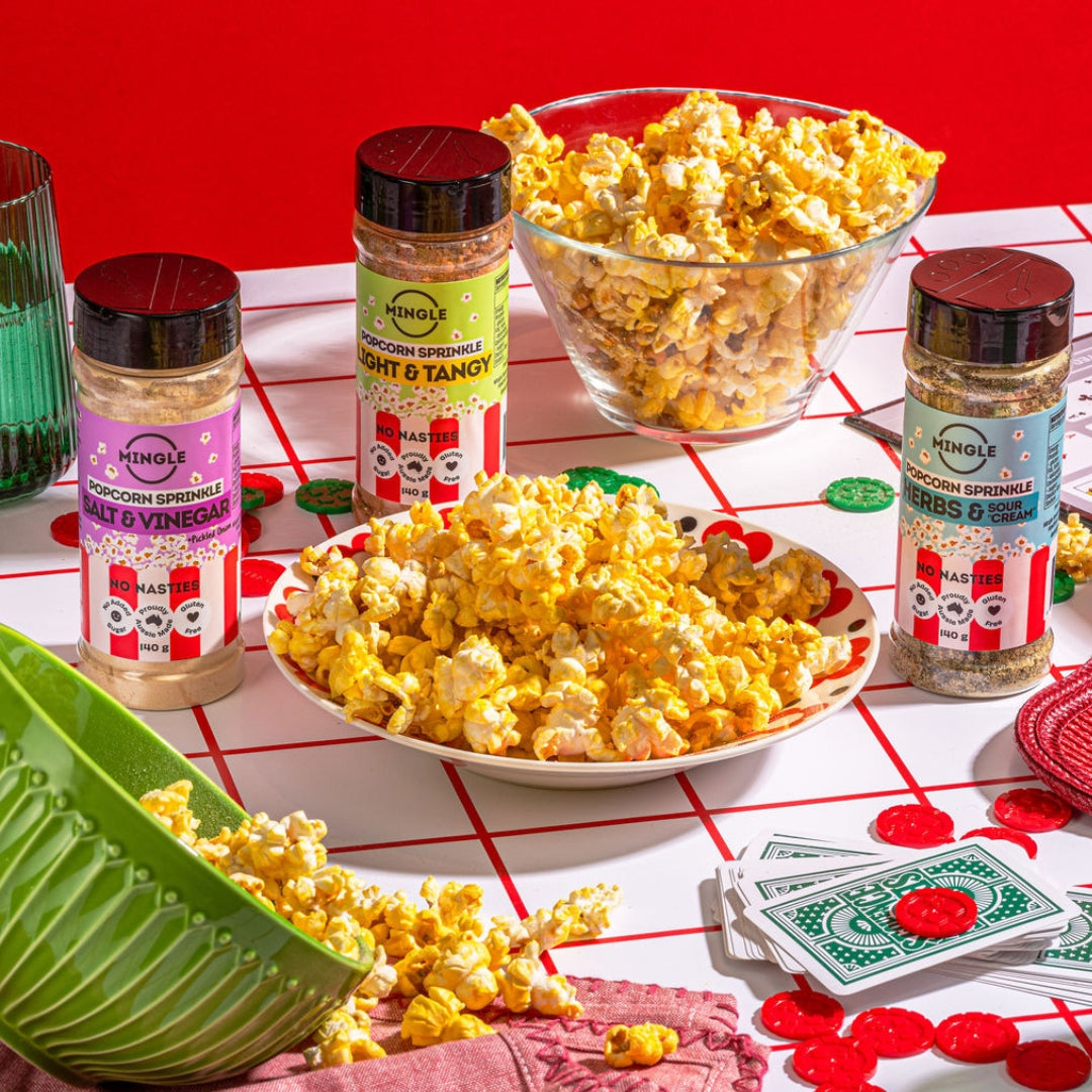 POPCORN SEASONINGS & POPPER BOWL