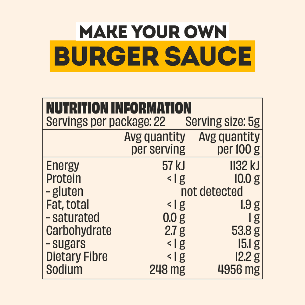 DIY BURGER SAUCE SEASONING - LARGE BOTTLE