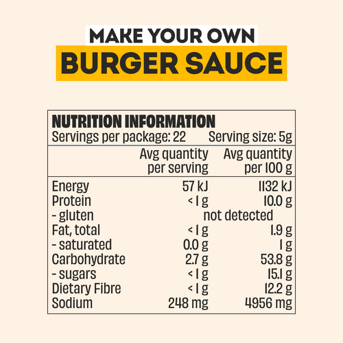 DIY BURGER SAUCE SEASONING - LARGE BOTTLE