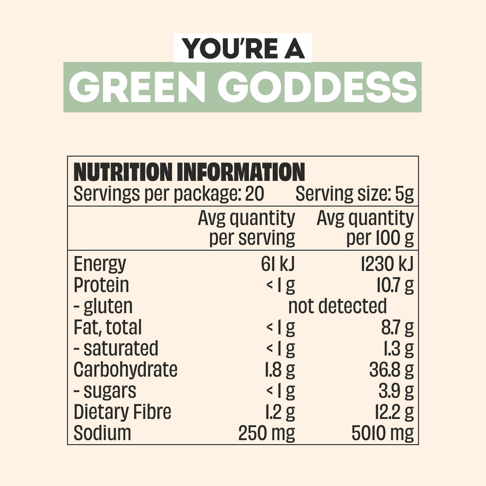 GREEN GODDESS SEASONING - LARGE BOTTLE