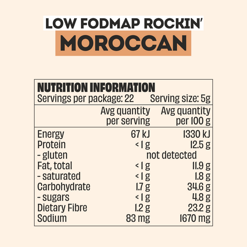 MOROCCAN (FODMAP FRIENDLY) SEASONING - LARGE BOTTLE