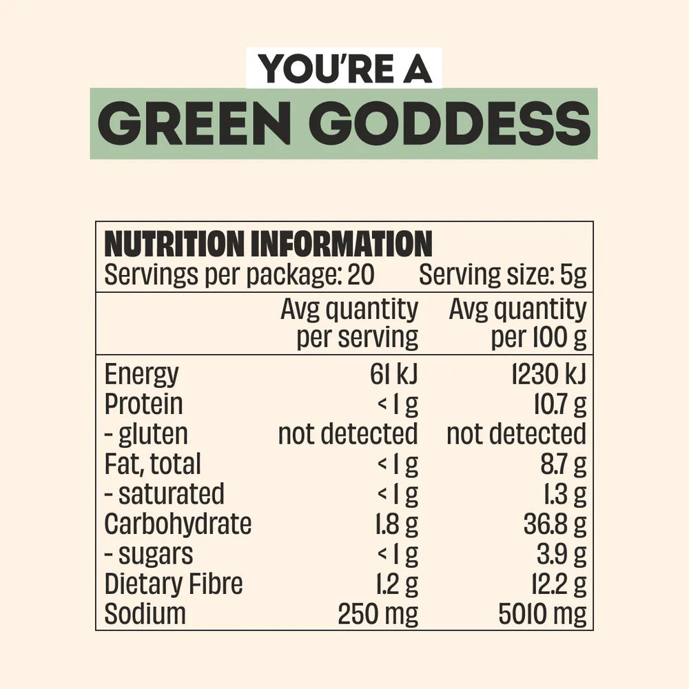 GREEN GODDESS SEASONING - LARGE BOTTLE