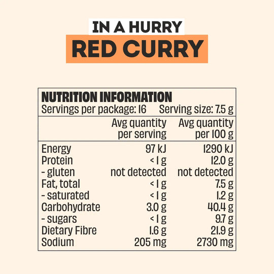 RED CURRY SEASONING - LARGE BOTTLE