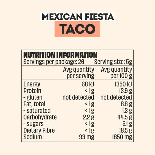 MEXICAN FIESTA TACO SEASONING - LARGE BOTTLE