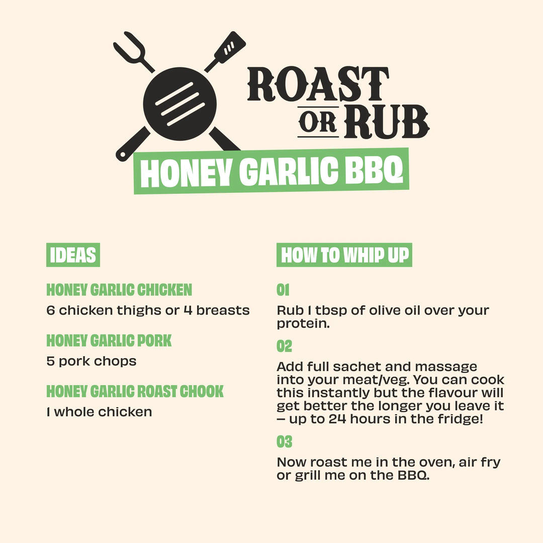 HONEY GARLIC BBQ RUB - 3 PACK