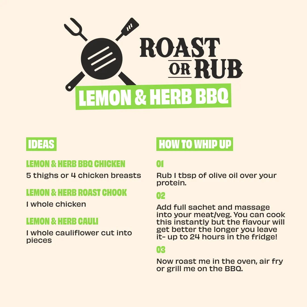 LEMON & HERB BBQ RUB - 3 PACK