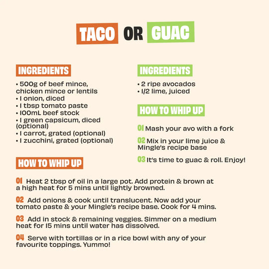 TACO OR GUAC RECIPE BASE - 3 PACK