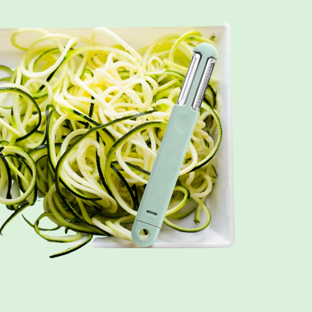 3 IN 1: GRATER, VEGETABLE PEELER & KNIFE